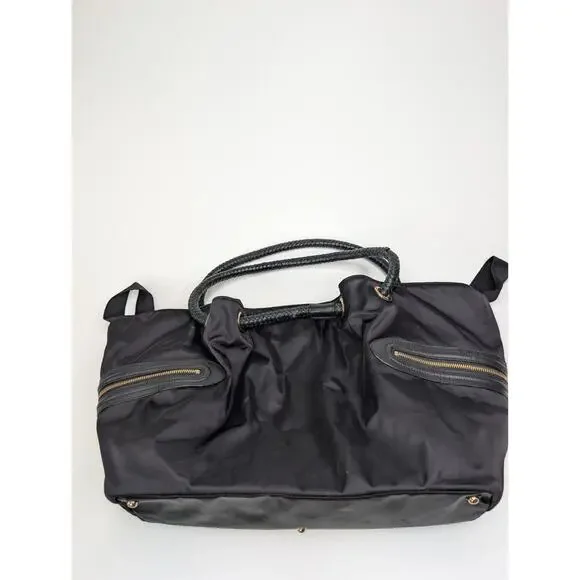 Rosie Pope Pregnant In Heals black Nylon pebbled leather diaper bag black - Picture 4 of 13